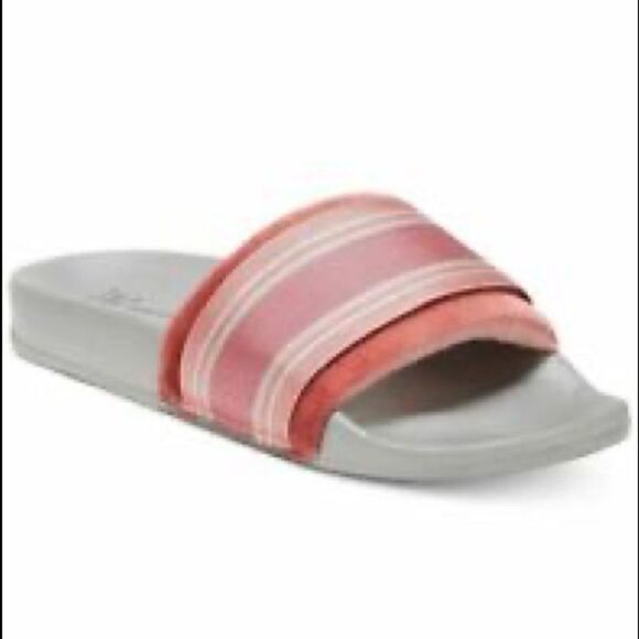 NWT INC open toe velour Varsity slippers US11/12 - Picture 3 of 7
